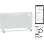 Klarstein Bornholm Smart Konvektions-Heizgerät 2000W WiFi LED-Display Timer IP24 Standgerät Wandinstallation Weiß, Konvektor