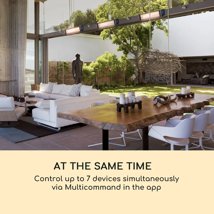 Klarstein Smartwave Infrarot-Heizstrahler Carbonröhre 2400W WiFi Appsteuerung schwarz, Heizstrahler – Bild 6