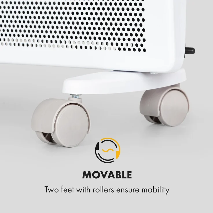 Klarstein Hot Spot Slimcurve Double Wave 2-in-1 Heizgerät 2000W Wochentimer Stahlblech, weiß, Konvektor – Bild 6