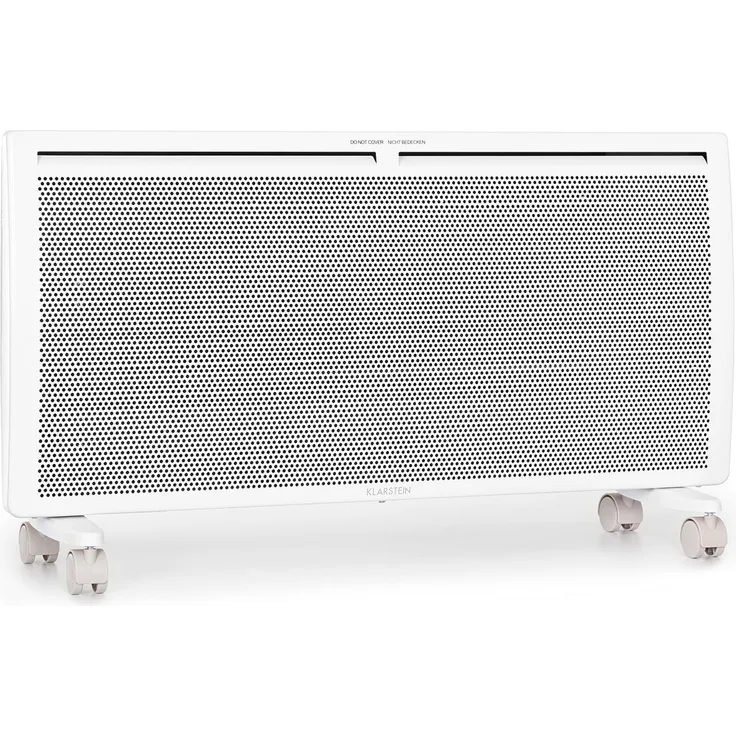 Klarstein Hot Spot Slimcurve Double Wave 2-in-1 Heizgerät 2000W Wochentimer Stahlblech, weiß, Konvektor