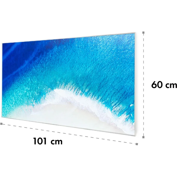 Klarstein Wonderwall Air Art 60 Infrarotheizung 101x60cm 600W Wandinstallation Fernbedienung weiß Design-Oberfläche: Der Kuss, Infrarotheizung – Bild 10