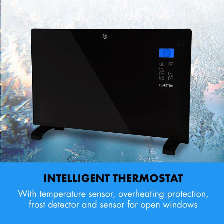 Klarstein Norderney Konvektions-Heizgerät Thermostat Timer 30m² schwarz Schwarz, 2000 W, Konvektor – Bild 7