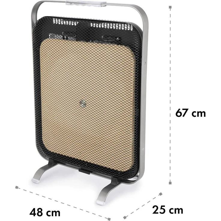 Klarstein HeatPal Marble Blackline Infrarot-Heizung 1300W Wärmespeicher Marmor Aluminium Schwarz, Heizstrahler – Bild 10