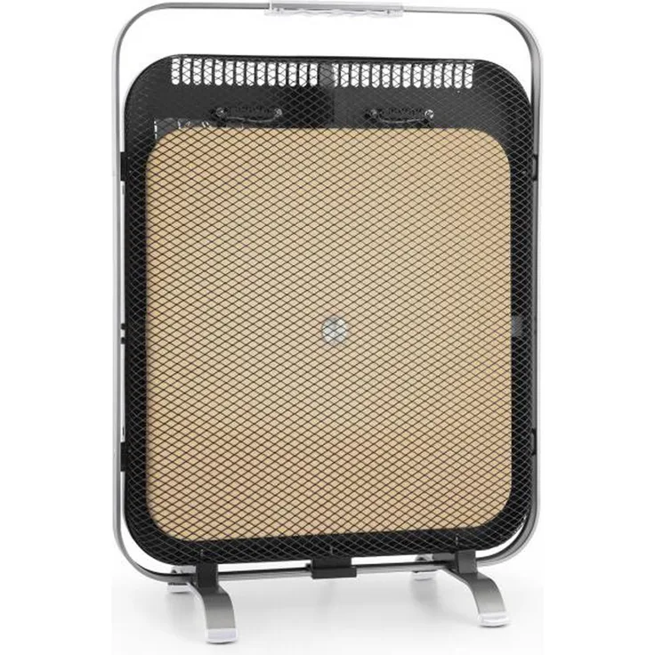 Klarstein HeatPal Marble Blackline Infrarot-Heizung 1300W Wärmespeicher Marmor Aluminium Schwarz, Heizstrahler