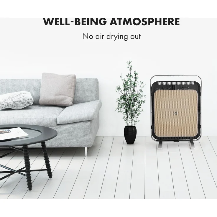 Klarstein HeatPal Marble Blackline Infrarot-Heizung 1300W Wärmespeicher Marmor Aluminium Schwarz, Heizstrahler – Bild 6