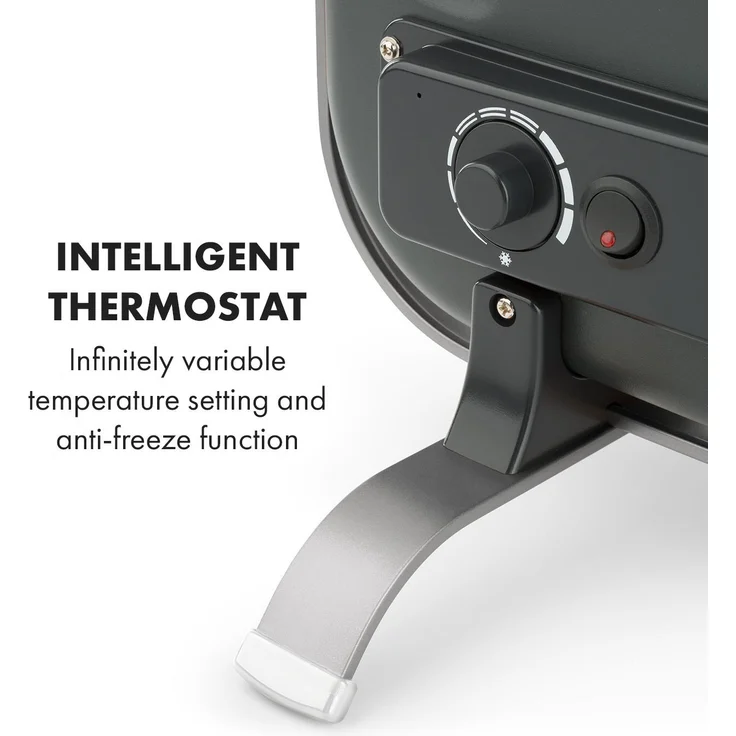 Klarstein HeatPal Marble Blackline Infrarot-Heizung 1300W Wärmespeicher Marmor Aluminium Schwarz, Heizstrahler – Bild 7