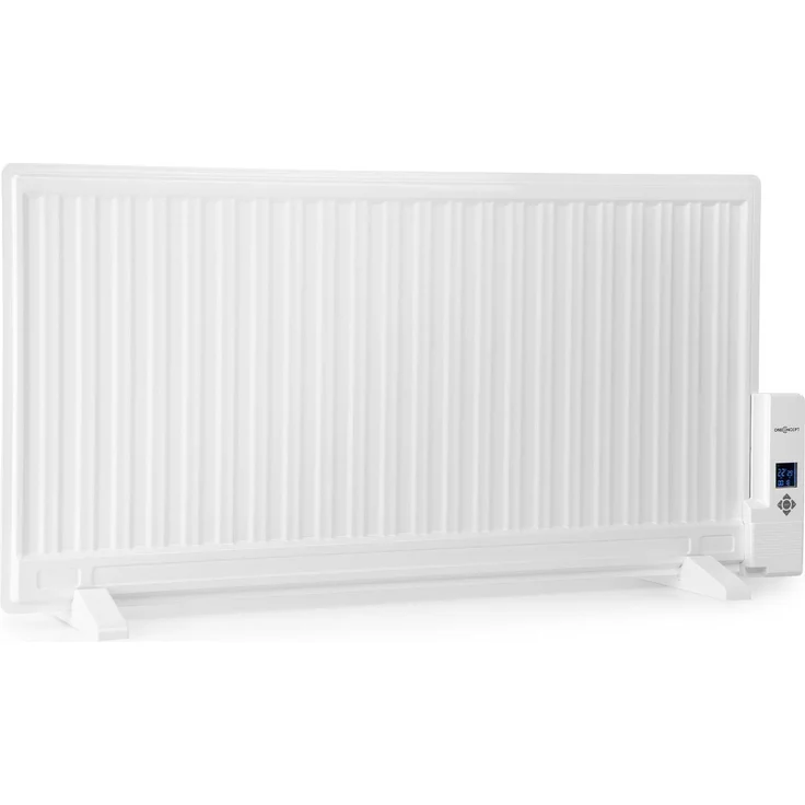 OneConcept Wallander Ölradiator Thermostat ultraflach schwarz Weiß, 1000 W, Radiator – Bild 1