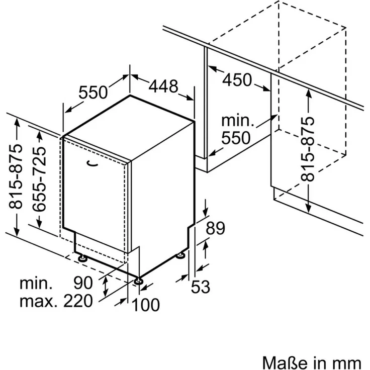 Bosch SPV2IKX10E, Geschirrspüler, F, Geräuschemissionsklasse C, Geräuschemissionen 48 Dezibel – Bild 10