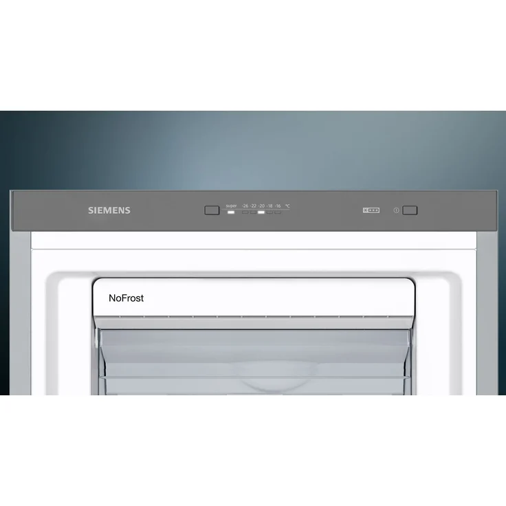 Siemens GS36NVIEP Gefrierschrank, freistehend, silber, NoFrost, Schnellgefrieren, Breite 60 cm, Energieklasse E – Bild 8