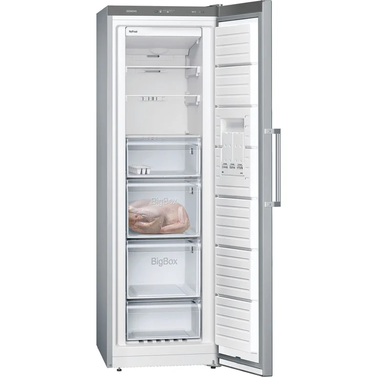 Siemens GS36NVIEP Gefrierschrank, freistehend, silber, NoFrost, Schnellgefrieren, Breite 60 cm, Energieklasse E – Bild 7