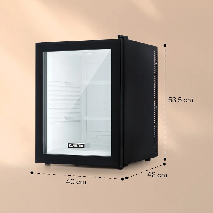 Klarstein Brooklyn Kühlschrank, freistehend, schwarz weiß, LED, Glastür, Energieklasse F – Bild 7