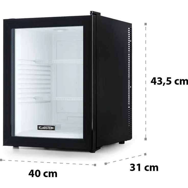 Klarstein Brooklyn Kühlschrank, freistehend, schwarz weiß, LED, Glastür, Energieklasse F – Bild 10
