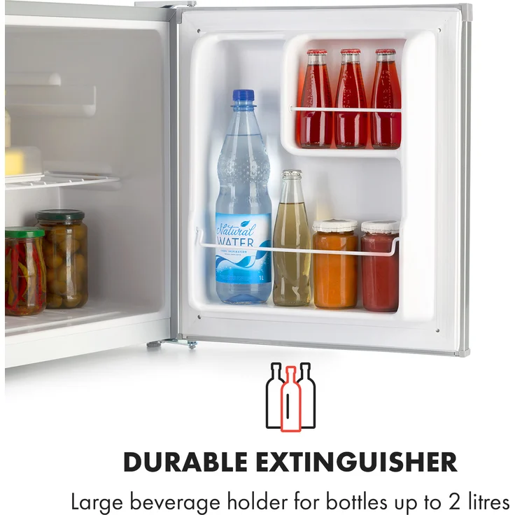 Scooby Mini-Kühlschrank Energieklasse E, 40Ltr, 41dB, weiß Silber – Bild 3