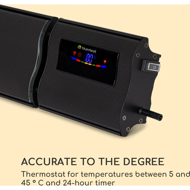 Klarstein Cosmic Beam Smart 30 Infrarot-Heizstrahler 3000W App-Steuerung Fernbedienung, schwarz, Heizstrahler – Bild 4