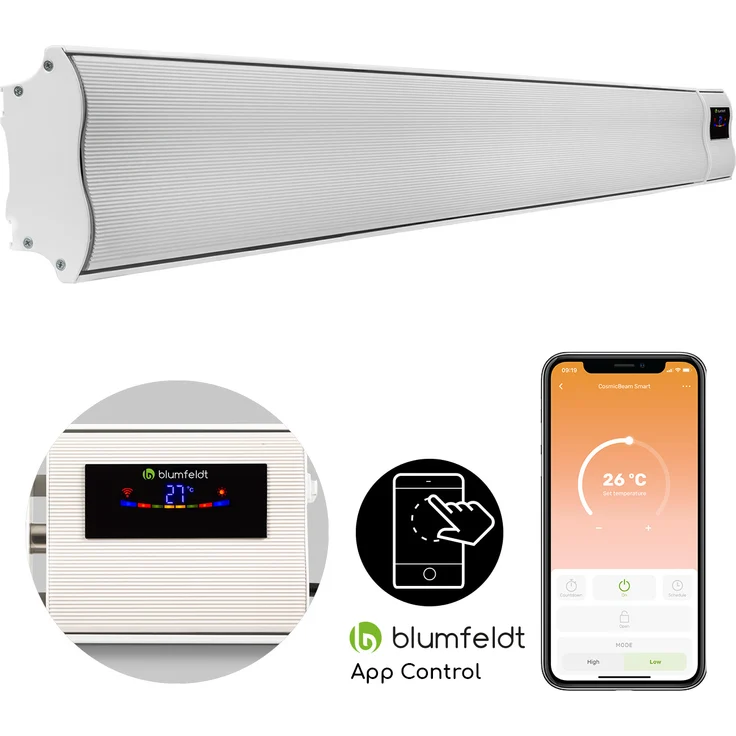 Klarstein Cosmic Beam Smart 30 Infrarot-Heizstrahler 3000W App-Steuerung Fernbedienung, weiß, Heizstrahler – Bild 10