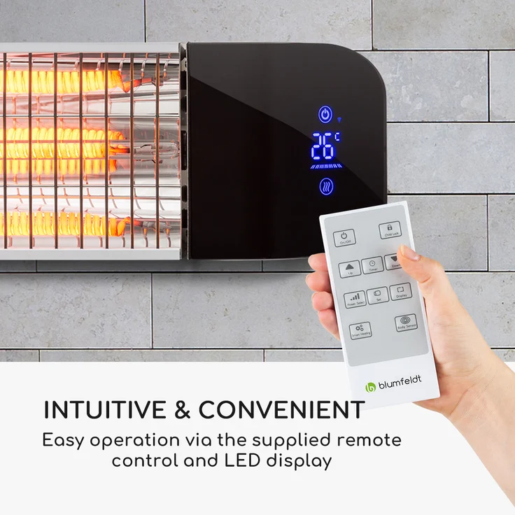 Klarstein Smartwave Infrarot-Heizstrahler Carbonröhre 2400W WiFi Appsteuerung, Heizstrahler – Bild 5