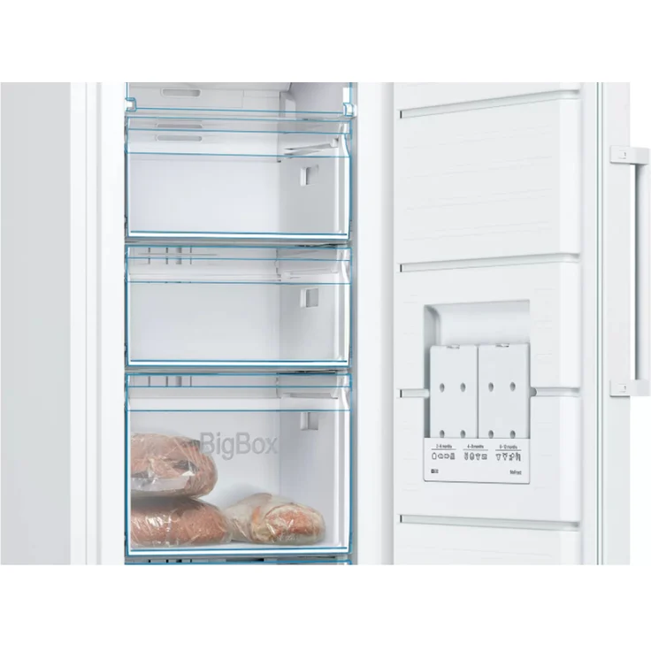 Bosch GSN29UWEW Gefrierschrank, freistehend, weiß, NoFrost, Schnellgefrieren, Breite 60 cm, Energieklasse E – Bild 4
