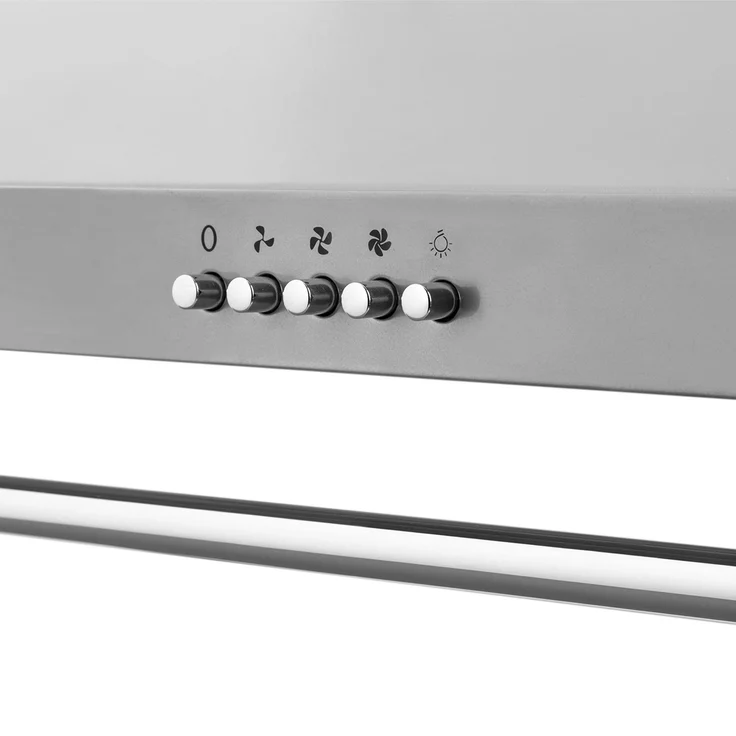 Klarstein Montblanc 60, Motorhaube, Esse, Breite: 60 cm, Tiefe: 50 cm, Absaugung und Rückführung (mit zusätzlichem Rückführungsset), silbergrau – Bild 6