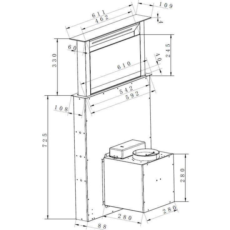 Klarstein Royal Flush 90 Dunstabzugshaube 90 cm A+ weiß Weiß, 60 cm – Bild 10