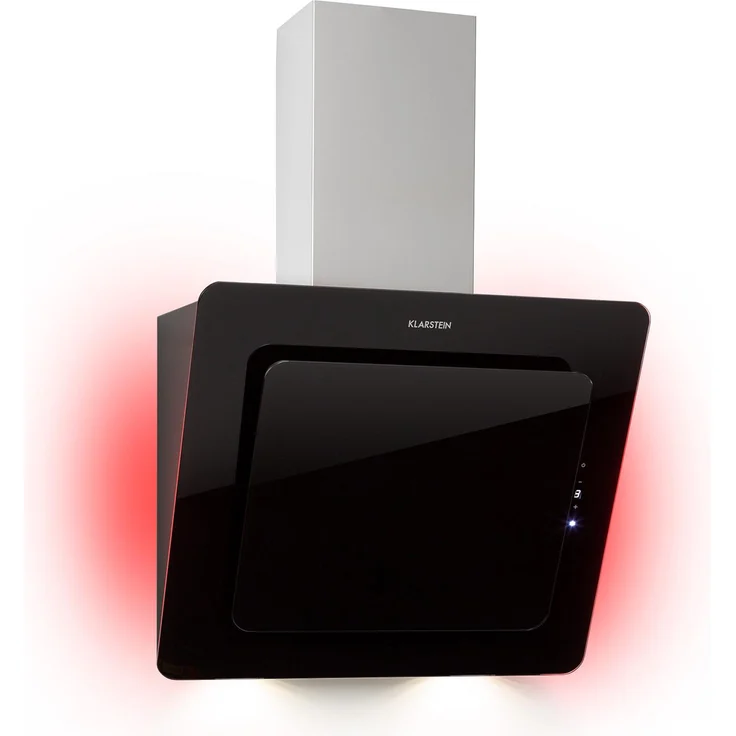 Klarstein Helena 90 Dunstabzugshaube LED-Display weiß Schwarz, 60 cm – Bild 1