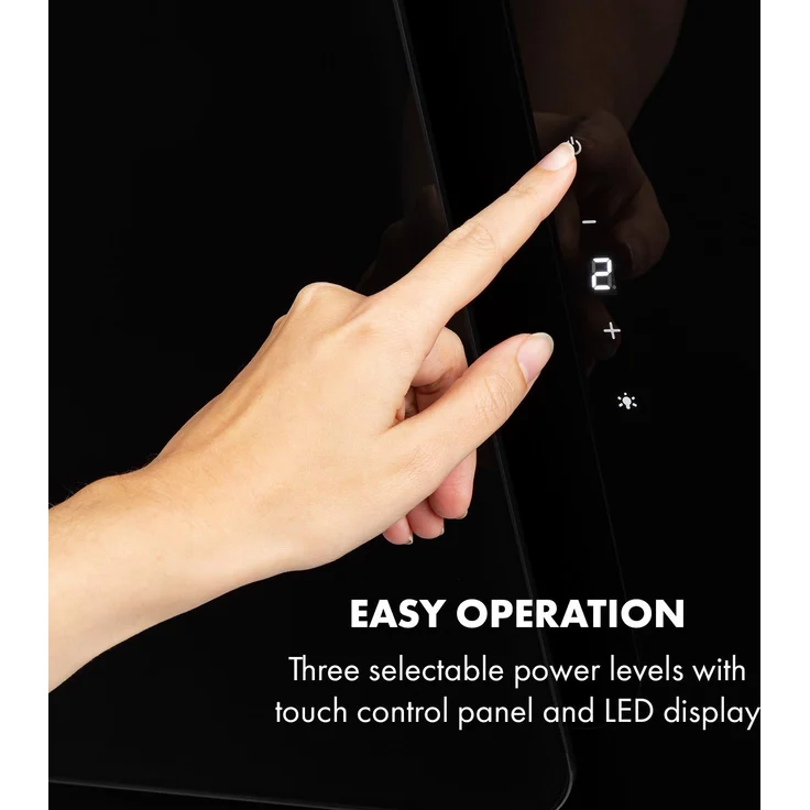 Klarstein Helena 90 Dunstabzugshaube LED-Display weiß Schwarz, 60 cm – Bild 5