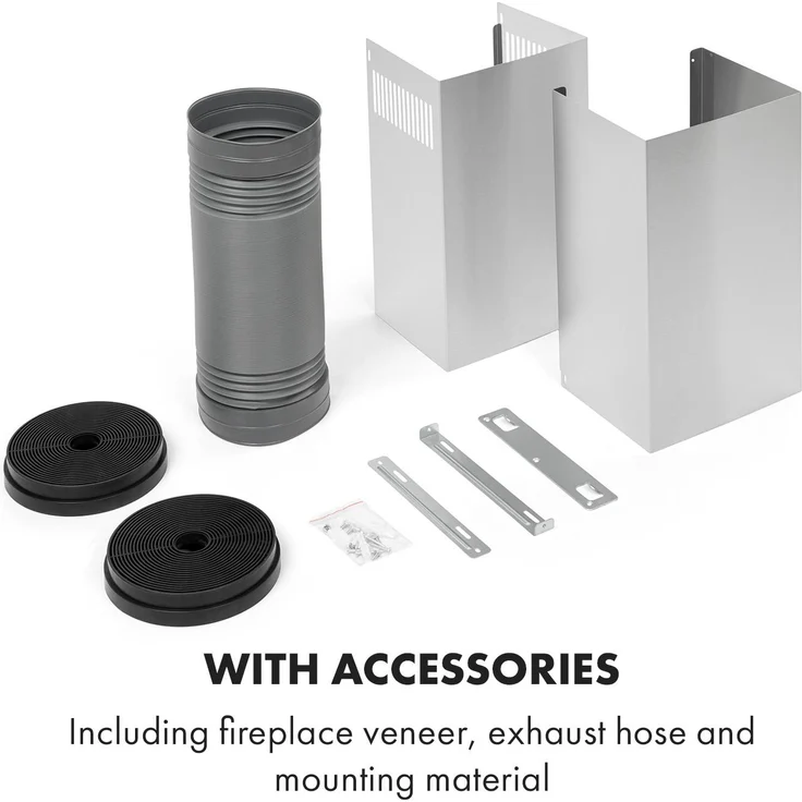 Klarstein Helena 90 Dunstabzugshaube LED-Display weiß Schwarz, 60 cm – Bild 10