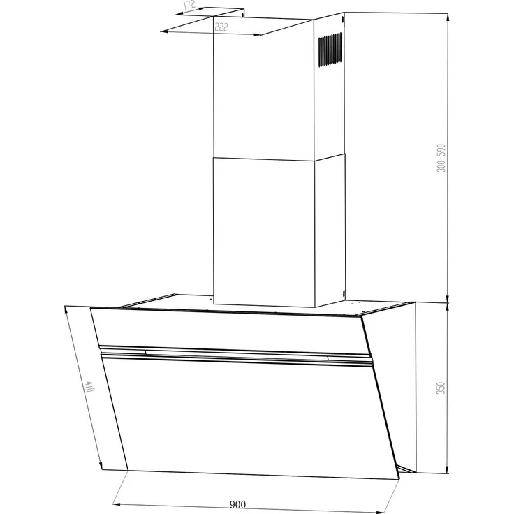 Klarstein Alina Dunstabzugshaube 10034106, Breite 90cm, LED-Display, Ambientelicht, weiß – Bild 10