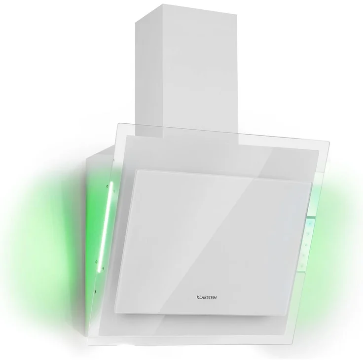 Klarstein Mirage 90 Dunstabzugshaube Touch-Panel Ambient EEC A++ weiß Weiß, 60 cm – Bild 1