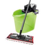 Vileda Ultramat 2in1 Komplett Set, Bodenwischer und Eimer mit PowerPresse, grün