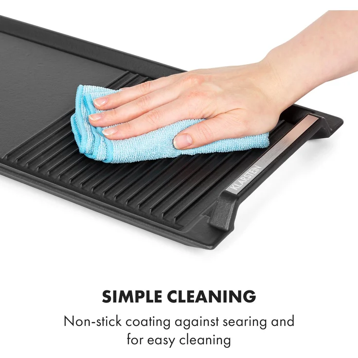 Delicatessa Grill Pan Grillplatte Induktionskochfeld Zubehör 45,5x27,2cm schwarz – Bild 5