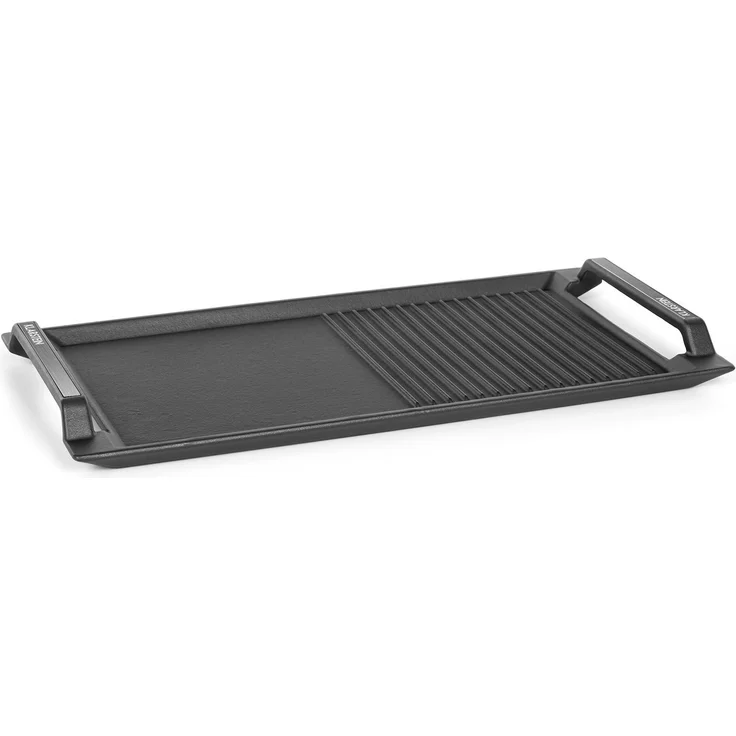 Delicatessa Grill Pan Grillplatte Induktionskochfeld Zubehör 45,5x27,2cm schwarz – Bild 1