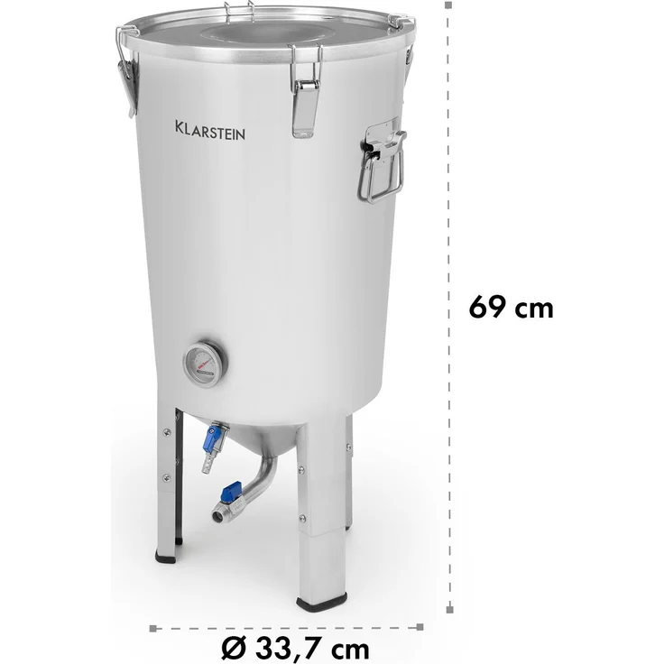Gärkeller Pro Fermentierkessel 30 Liter Hefeablassventil 304-Edelstahl Mit Hefeablassventil – Bild 10