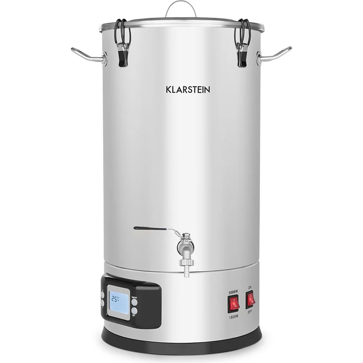 Maischfest Maischekessel 5 Teile 1500-3000W 35l LCD Edelstahl 30 Ltr – Bild 1