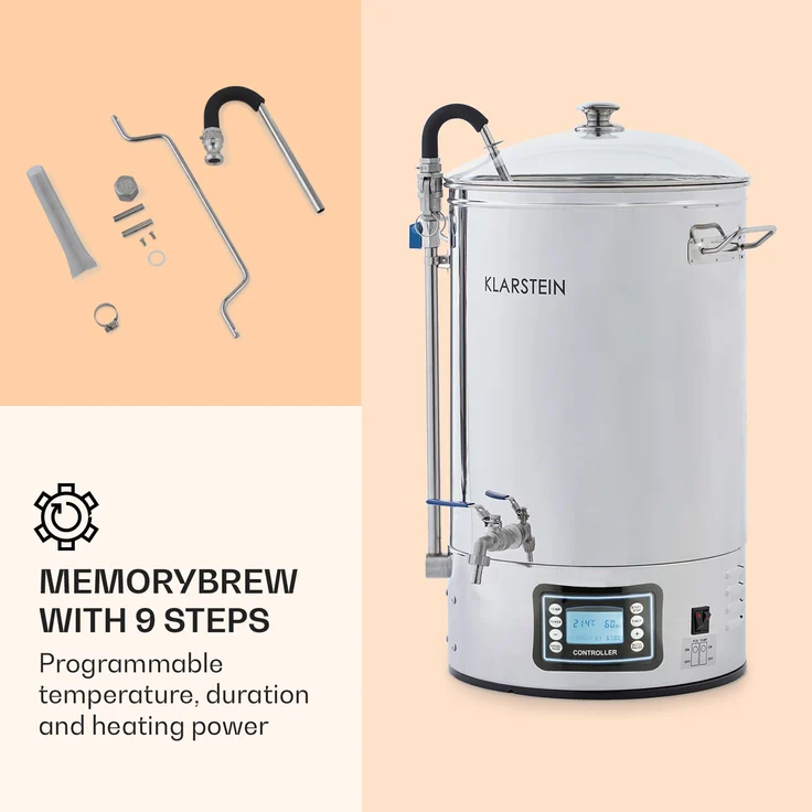 Mundschenk Maischekessel, Bierbrauanlage, 2500 W, 30 l, 9 Programme – Bild 4