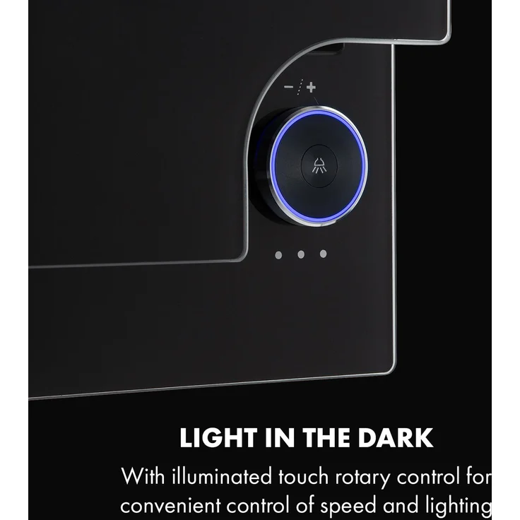 Klarstein Amelia Dunstabzugshaube 123W 60x47x23,5cm LED-Beleuchtung Touch-Drehregler Glas – Bild 5