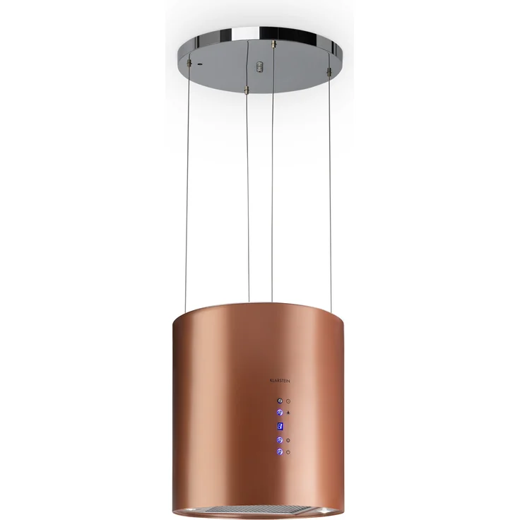 Klarstein Barett Inselabzugshaube Umluft LED Aktivkohlefilter – Bild 1