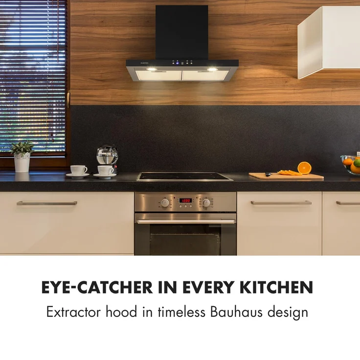 Klarstein Limelight Dunstabzugshaube 60cm Wandhaube schwarz – Bild 3