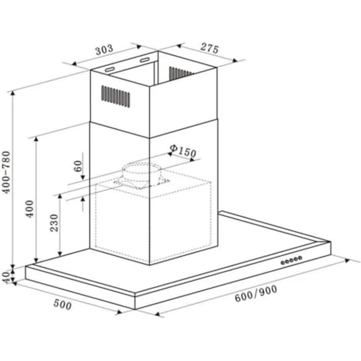 Klarstein Limelight Dunstabzugshaube 60cm Wandhaube schwarz – Bild 10