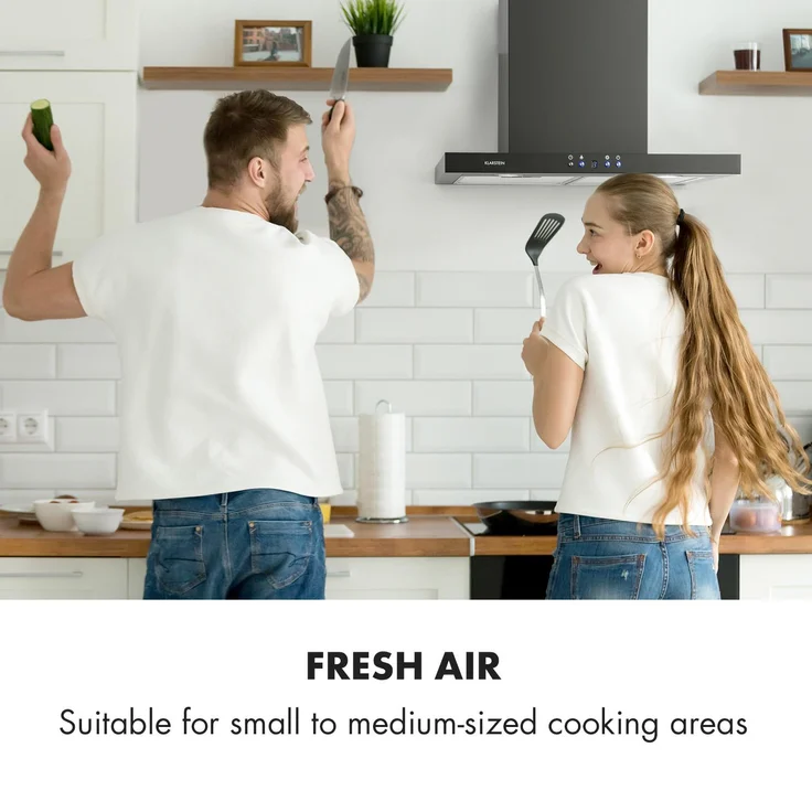 Klarstein Limelight Dunstabzugshaube 60cm Wandhaube schwarz – Bild 5