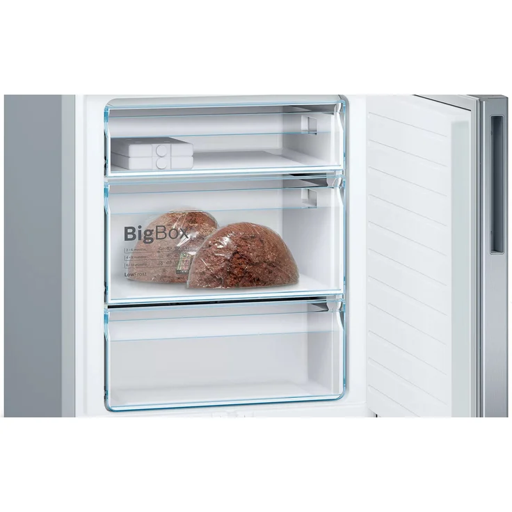 Bosch KGE49AICA Kühl-Gefrierkombination, freistehend, silber, LowFrost, 0-Grad-Zone, Schnellkühlen und -gefrieren, Breite 70 cm – Bild 9