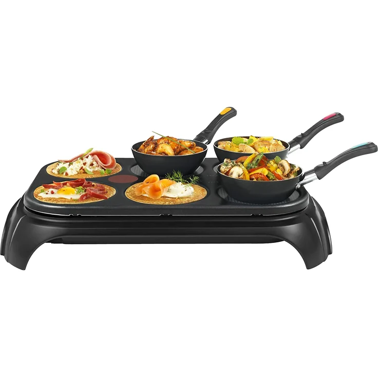 Tefal PY 5828 Wok Gourmet Party 1000 Watt, antihaftbeschichtet, Thermospot, schwarz – Bild 1