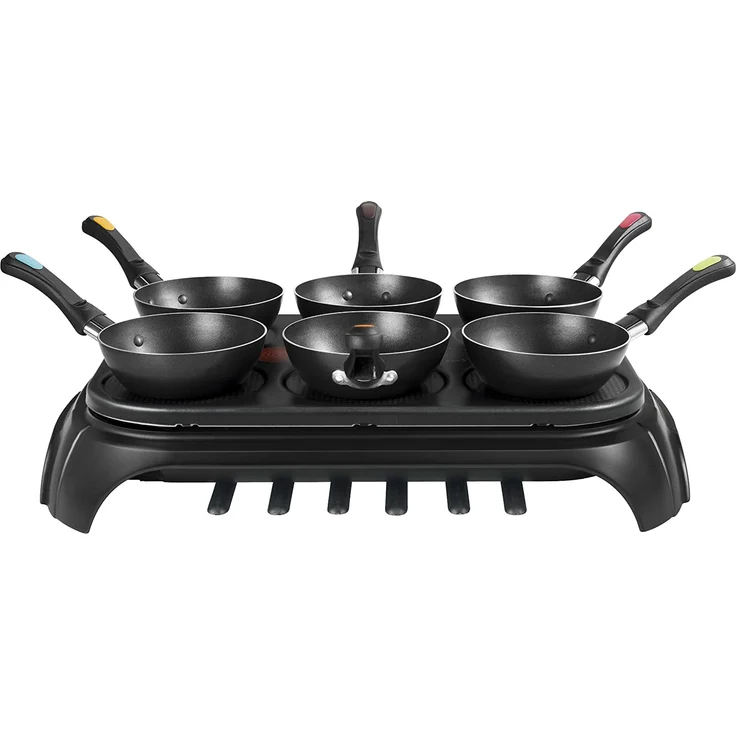 Tefal PY 5828 Wok Gourmet Party 1000 Watt, antihaftbeschichtet, Thermospot, schwarz – Bild 2