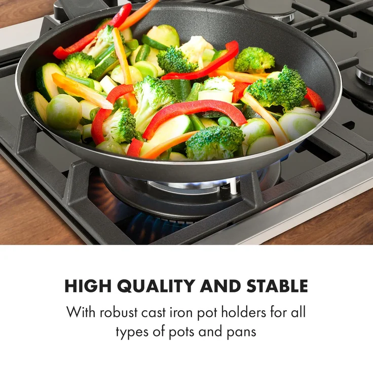 Alchemist 4 Zonen Gaskochfeld Aluminium-Brenner Glaskeramik schwarz – Bild 6