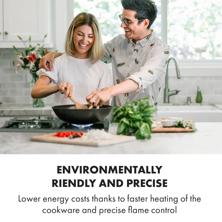 Alchemist 4 Zonen Gaskochfeld Aluminium-Brenner Glaskeramik schwarz – Bild 2