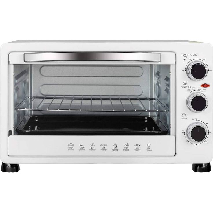 Woltu Minibackofen & Toastofen mit Timer, 25 Liter 1400W weiß – Bild 2