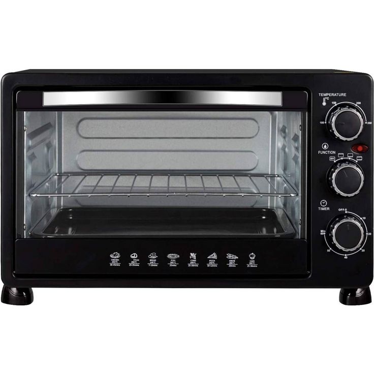 Woltu Minibackofen & Toastofen mit Timer, 25 Liter 1400W schwarz – Bild 2