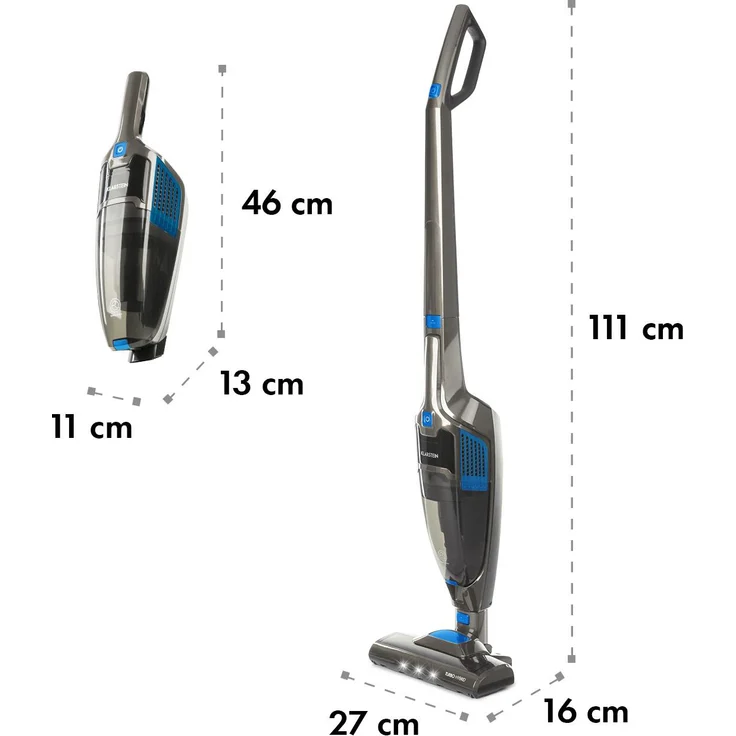 Klarstein TurboHybrid Staubsauger Boden- und Handstaubsauger anthrazit-blau – Bild 10