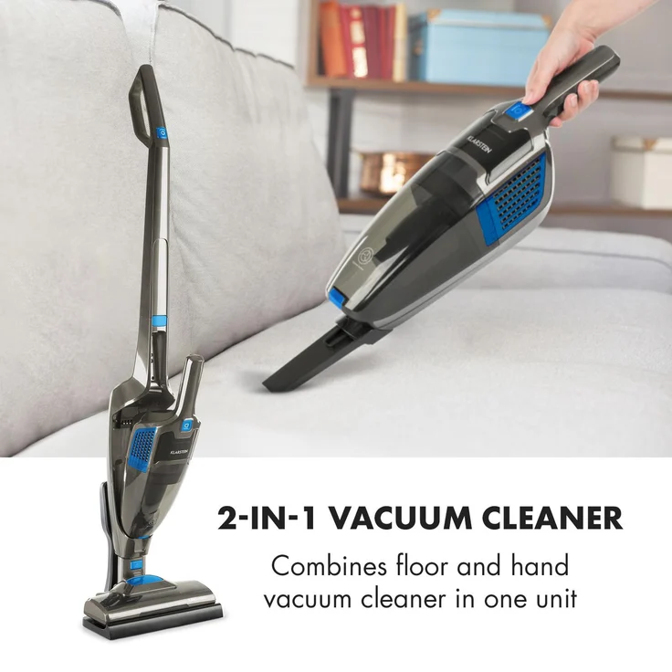 Klarstein TurboHybrid Staubsauger Boden- und Handstaubsauger anthrazit-blau – Bild 7