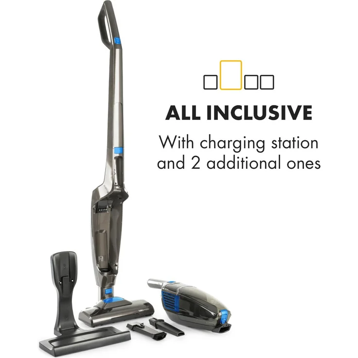 Klarstein TurboHybrid Staubsauger Boden- und Handstaubsauger anthrazit-blau – Bild 4