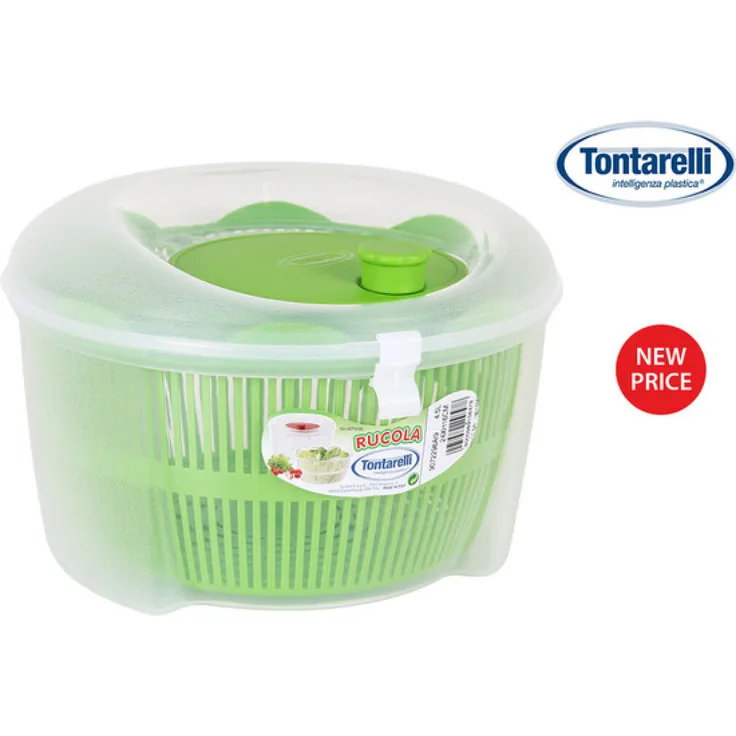 Salatschleuder Tontarelli 4,5 L Kunststoff (ø 24,5 x 16 cm) - Farbe: Grün